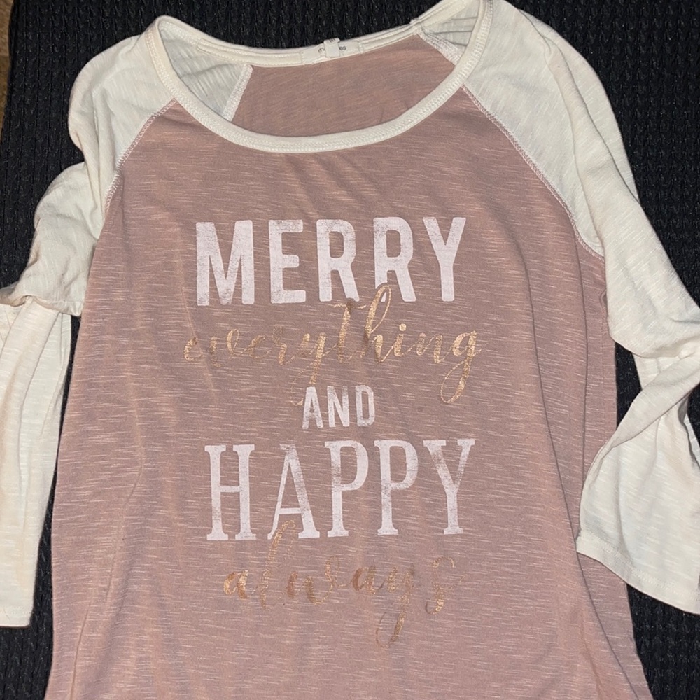 Christmas 3/4 length sleeve top